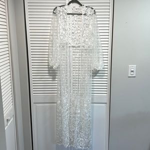 LEROSE ADELE BRIDAL LACE MAXI ROBE - INCLUDES SLIP